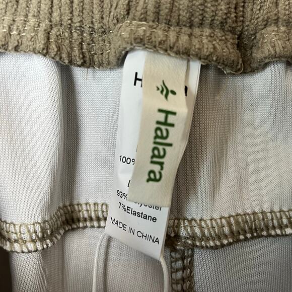 Halara High Waisted Side Pocket Straight Leg Mop Corduroy Pants Tan M - Picture 3 of 12